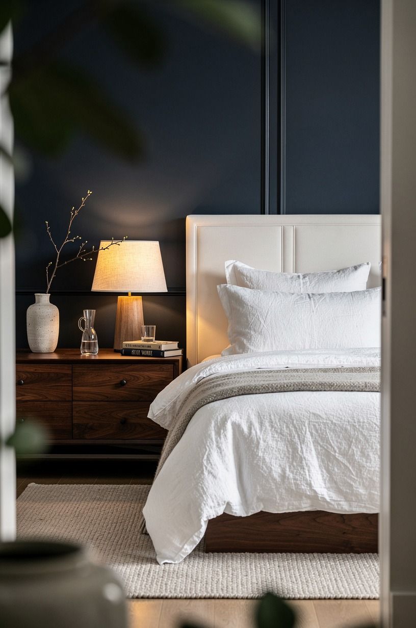Wool was the layer that made it feel quiet, navy palette
