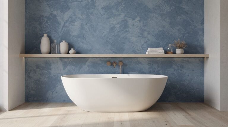 16 Blue Limewash Bathroom Ideas for Soft, Coastal Calm Without Renovating