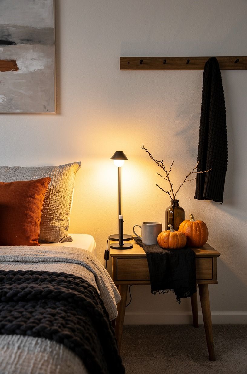 I changed the light instead of buying more decor, navy palette