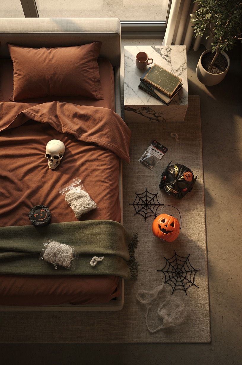 The bedroom I kept avoiding, terracotta palette