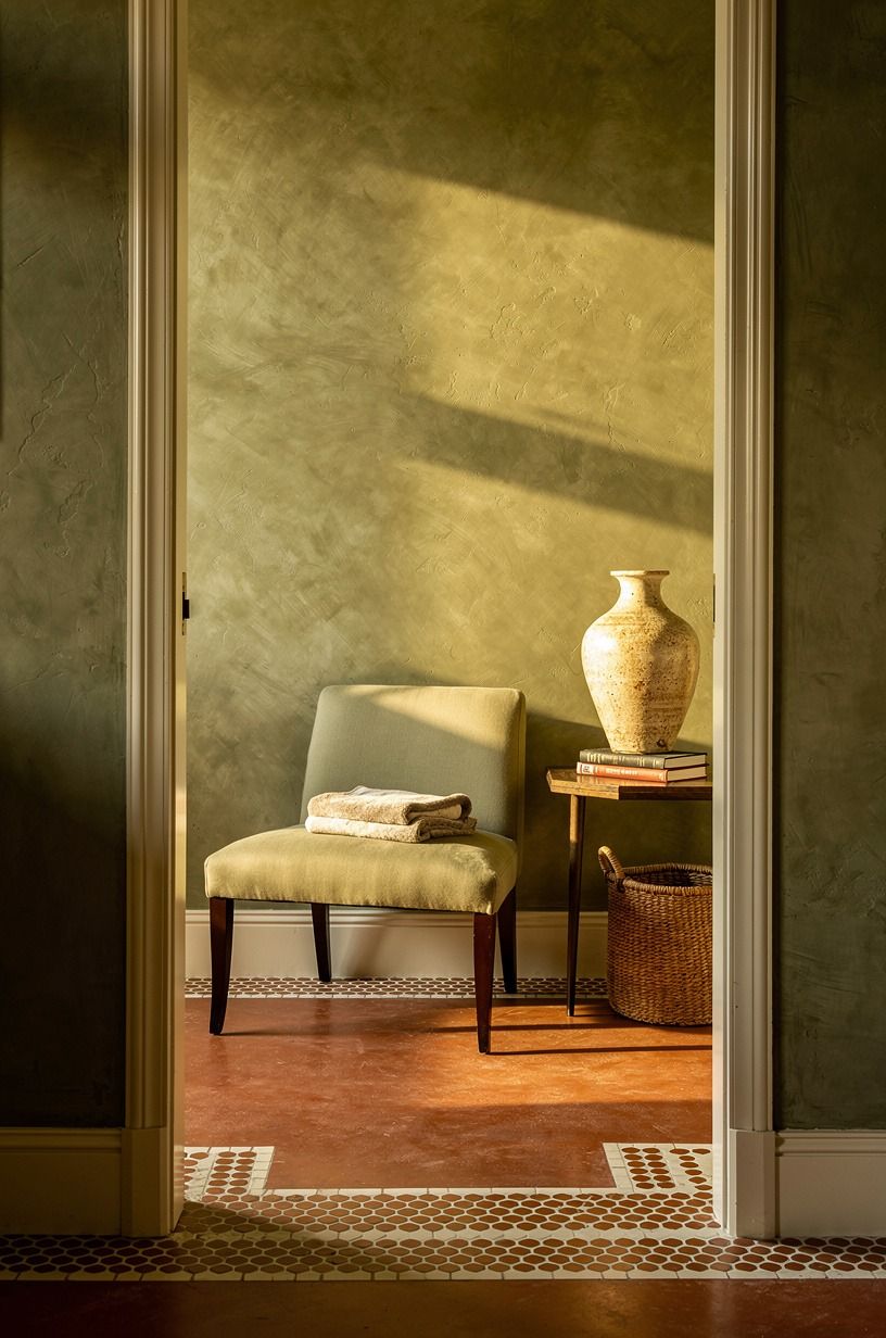 Mix penny tile stickers into a border instead of covering everything