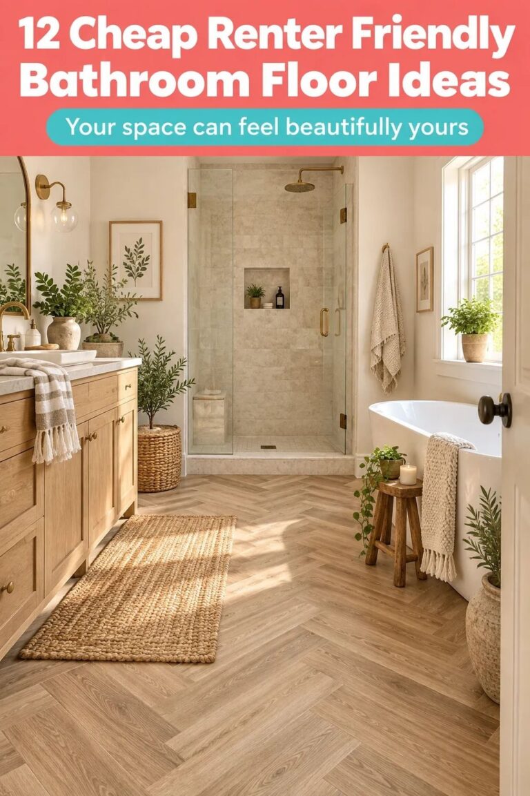 12 Renter Friendly Bathroom Floor Ideas Under $100 That Peel Right Off