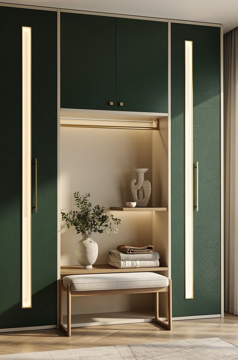 Build the Three-Height Light Stack around the closet