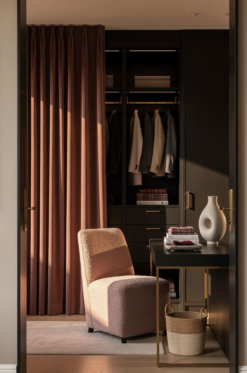 Hang a Curtain Wall Around Your Clothes