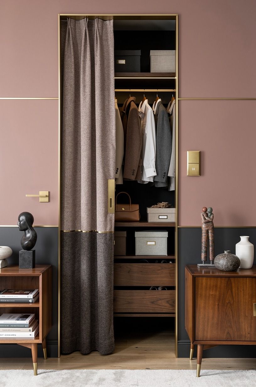 Paint the wall behind the curtain for a moody reveal