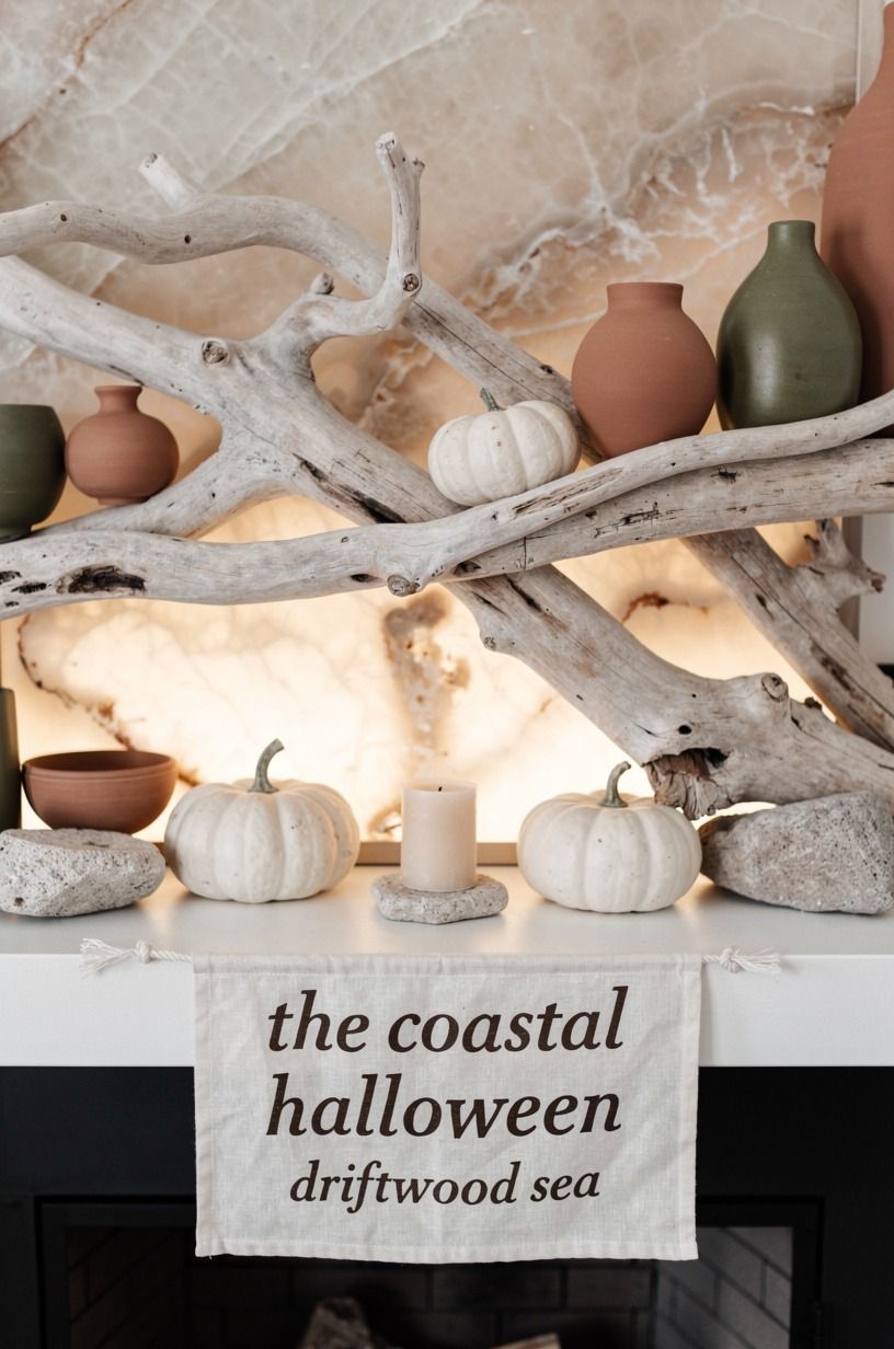 Build the Mantel Around Driftwood Instead of a Garland