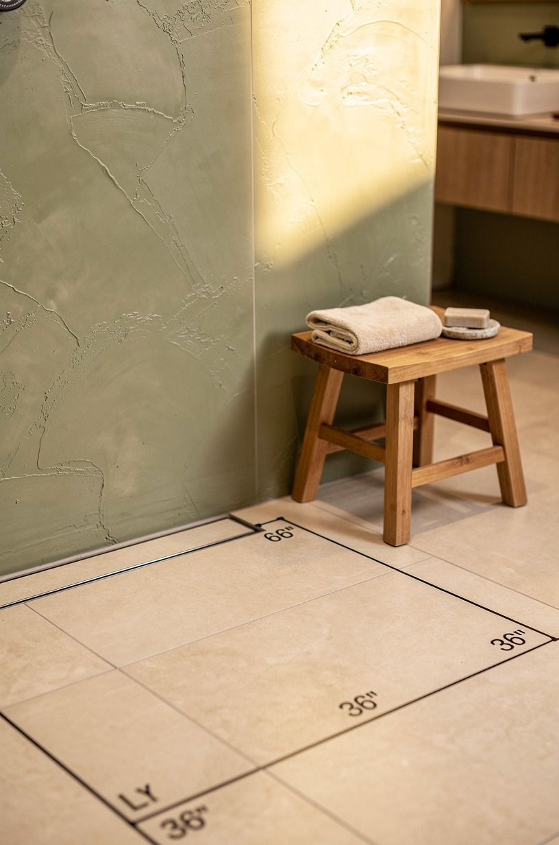 Give the shower a 36x36 inch comfort check