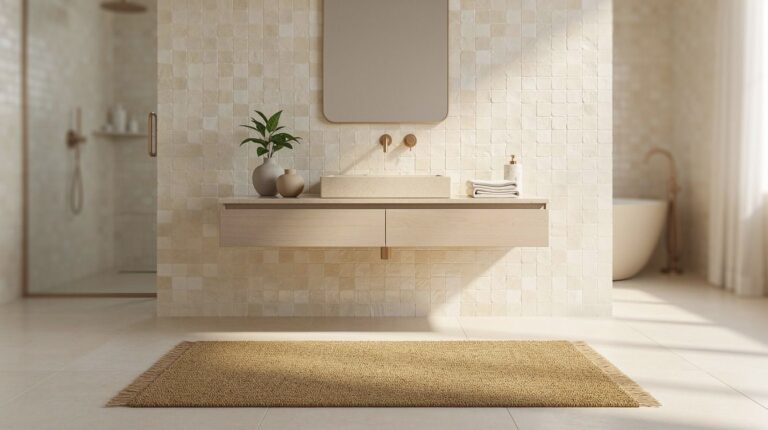 Cozy Cream & Ivory Zellige Tile Bathroom Ideas for Quiet Warmth Without Renovating