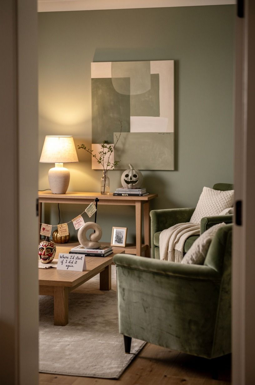 Where I’d start if I did it again, sage green palette