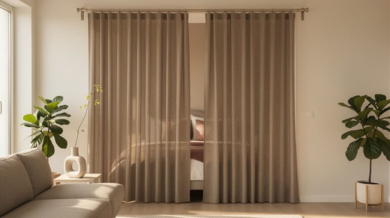 I Added a Curtain Room Divider as a Renter With No Walls, It Finally Feels Private