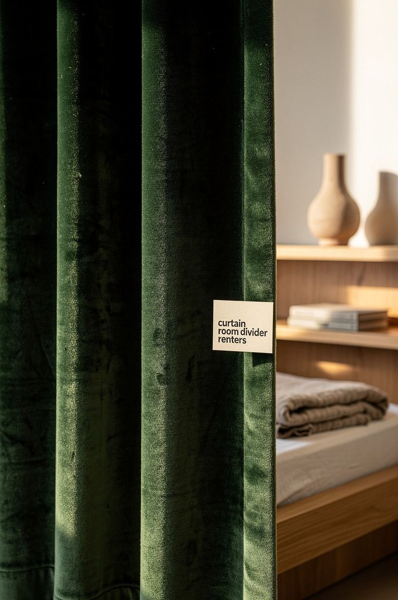 Frame a sleeping nook with a ceiling-height curtain