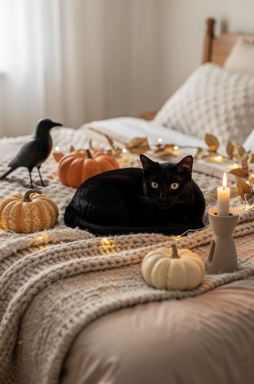 Why I Made the Bed the Main Cozy Halloween Theme Decision, clay palette