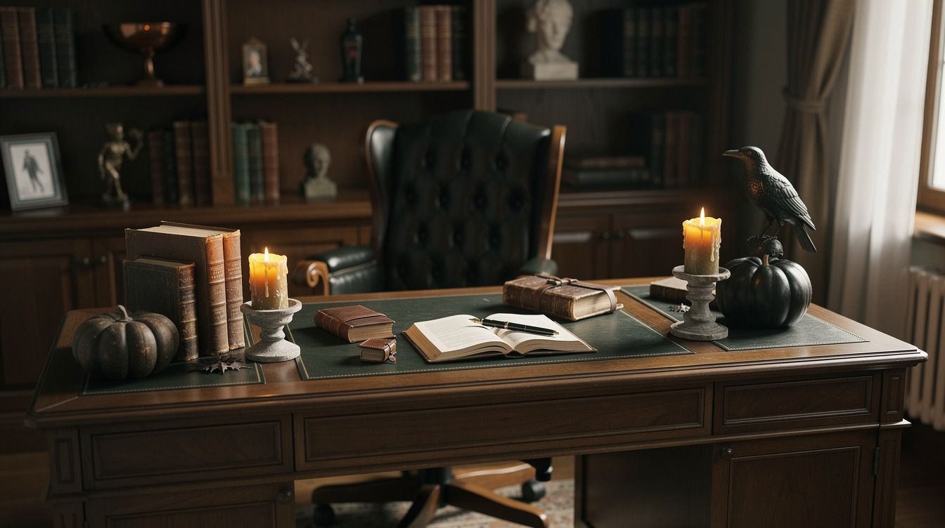 How to Dark Academia Halloween: Styling a Study Corner With Candles, Leather and Old Books Without Overthinking It