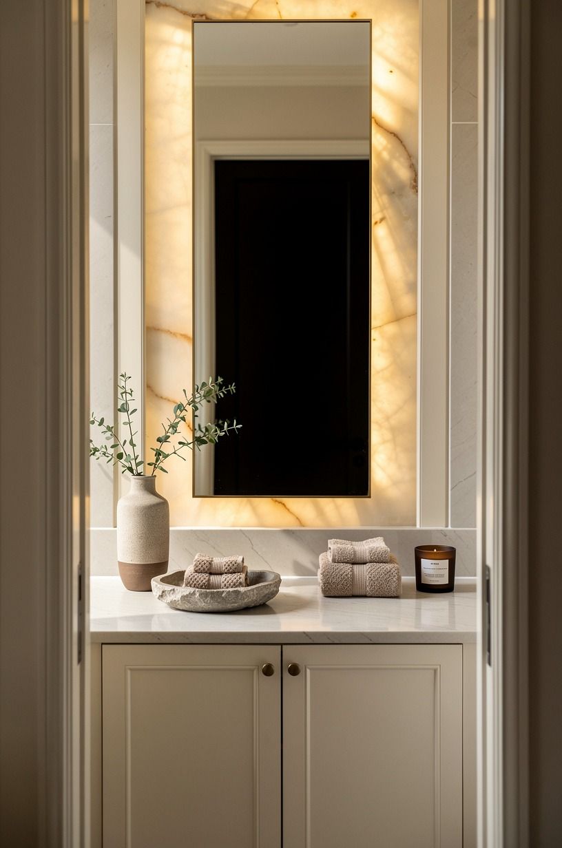 Hang a mirror instead of adding another black wall
