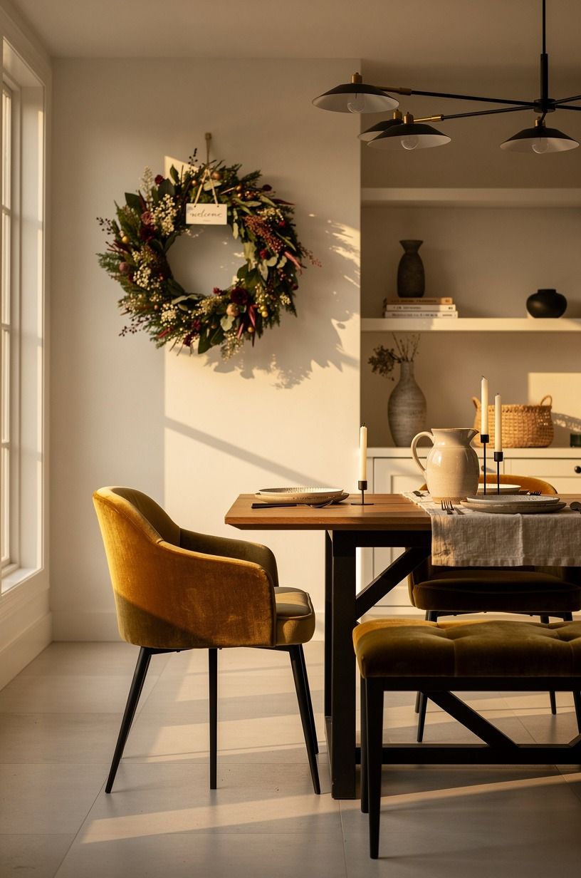 Hang a wreath with the Quiet Welcome Method