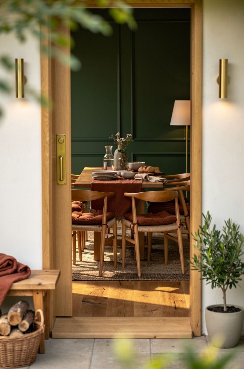 Set a Sunday-dinner threshold that guides guests inside