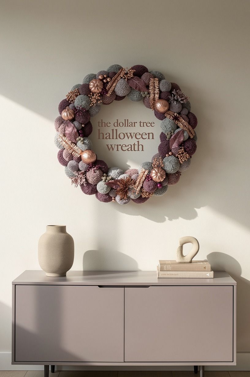 Choose matte over glossy for a cheap halloween wreath