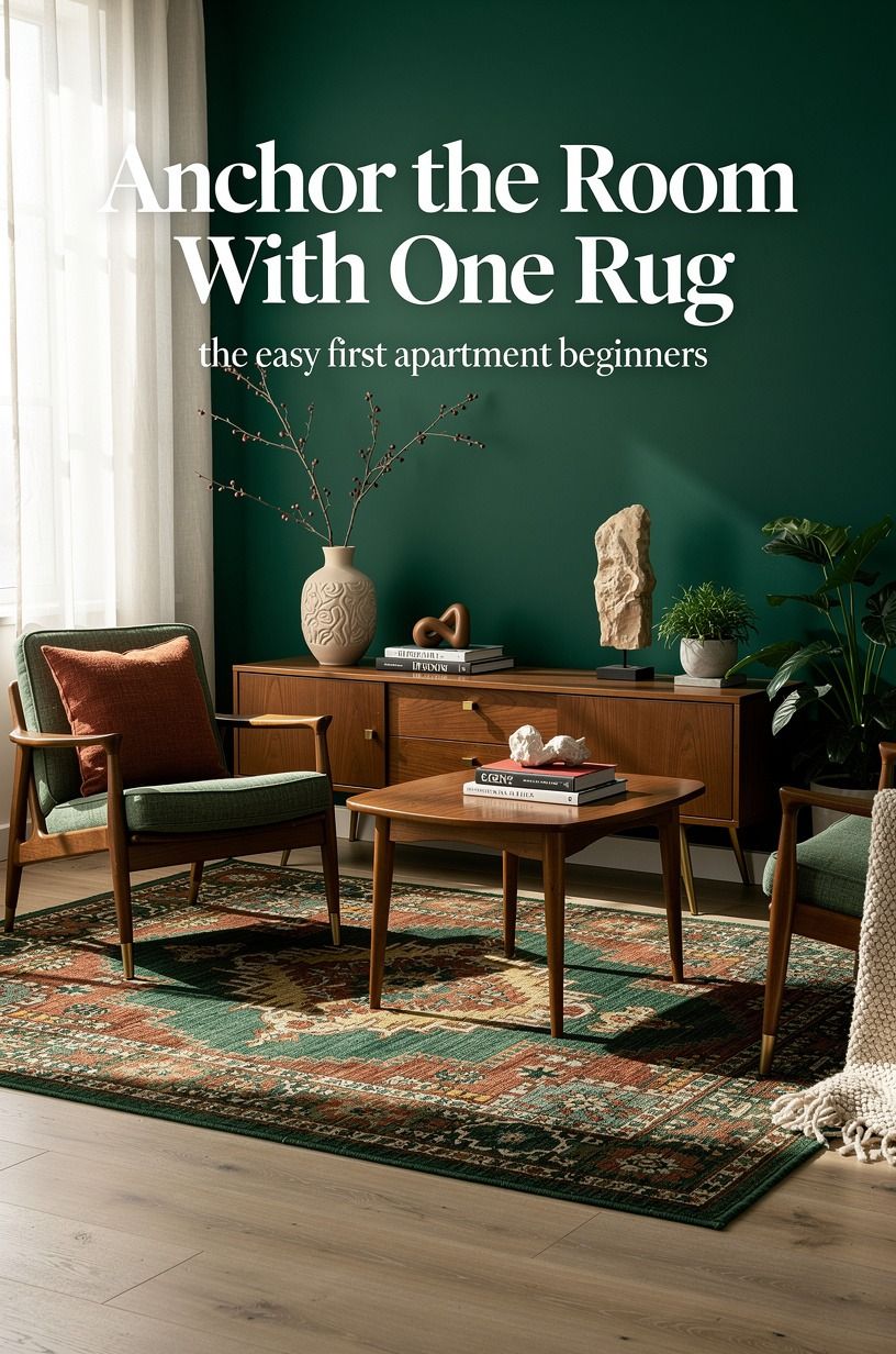 Anchor the Room With One Rug