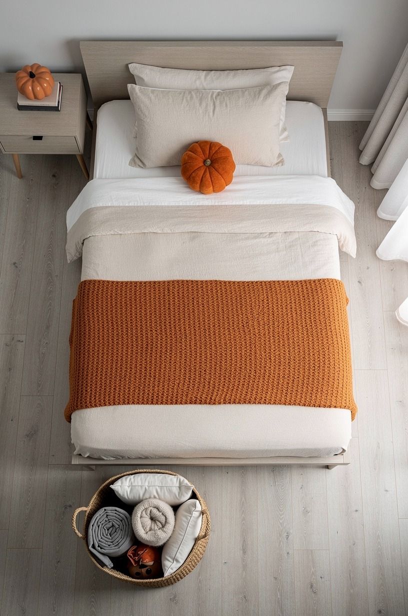 I Made the Bed Easier to Reset at Night, navy palette
