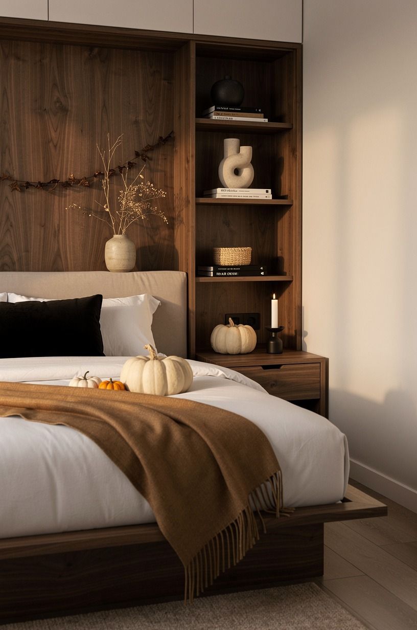 I Gave the Bed a Soft, Moody Halloween Base, warm white palette