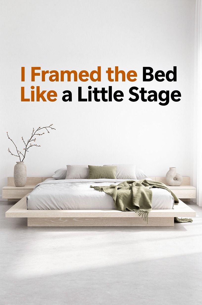 I Framed the Bed Like a Little Stage, terracotta palette