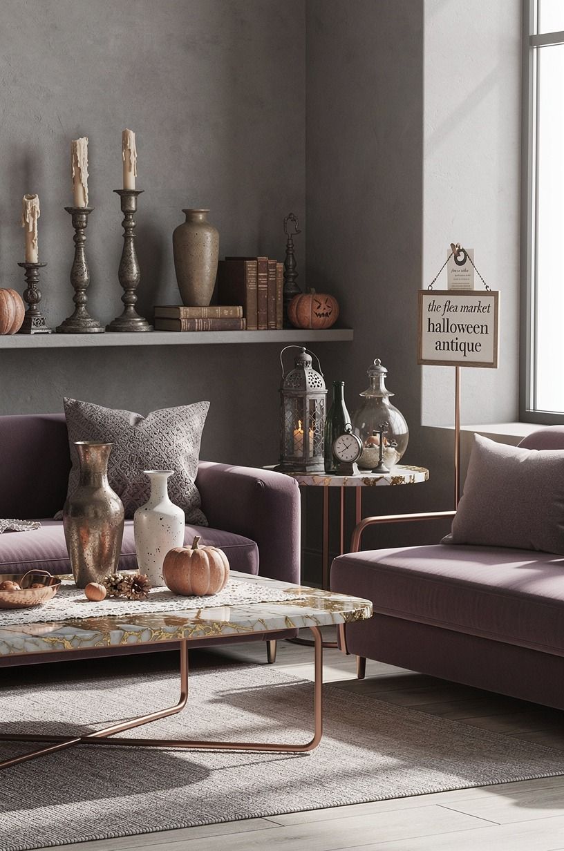 Layer Vintage Halloween Decor with the Dustline Rule