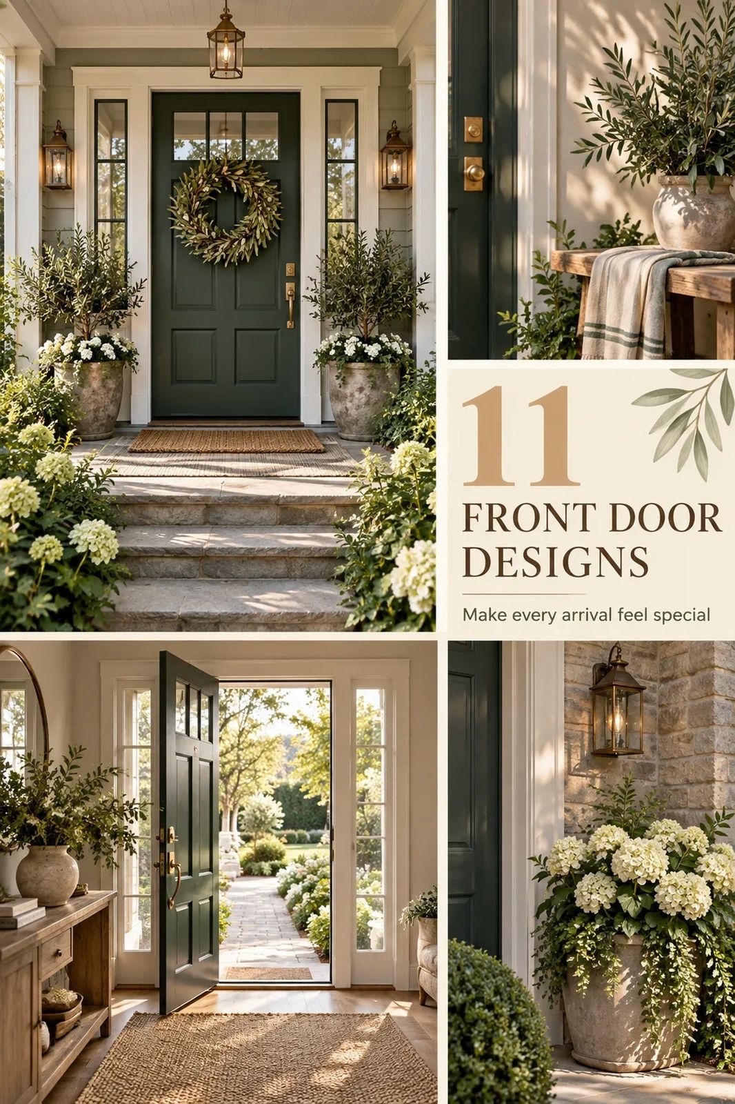 11 Front Door Ideas With Glass & Sidelights to Bring In More Natural Light