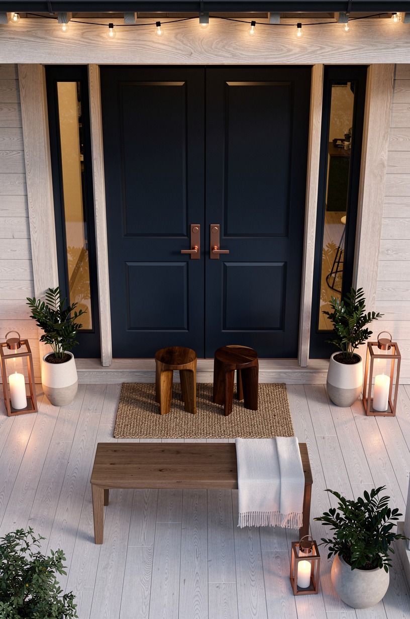 Build the Two-Wood Rule with front doors with windows on the side