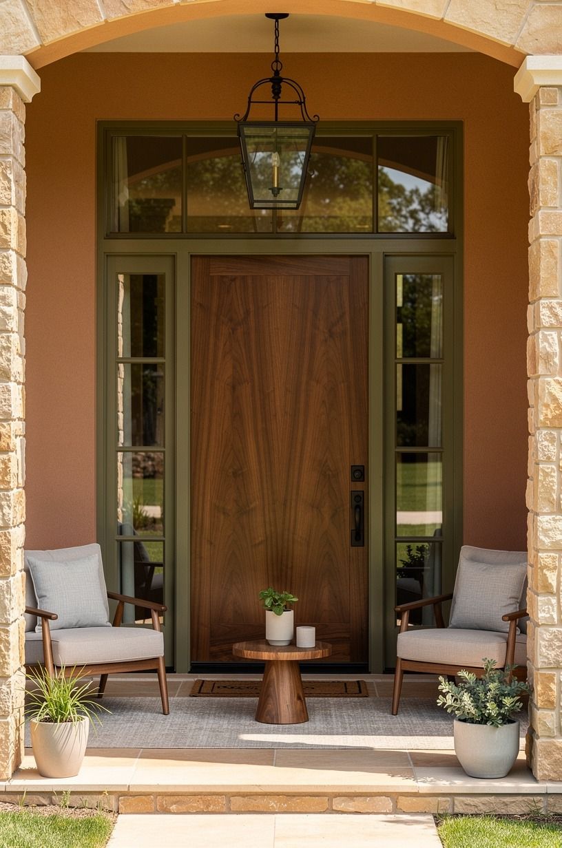 Hang lanterns above the glass instead of beside it