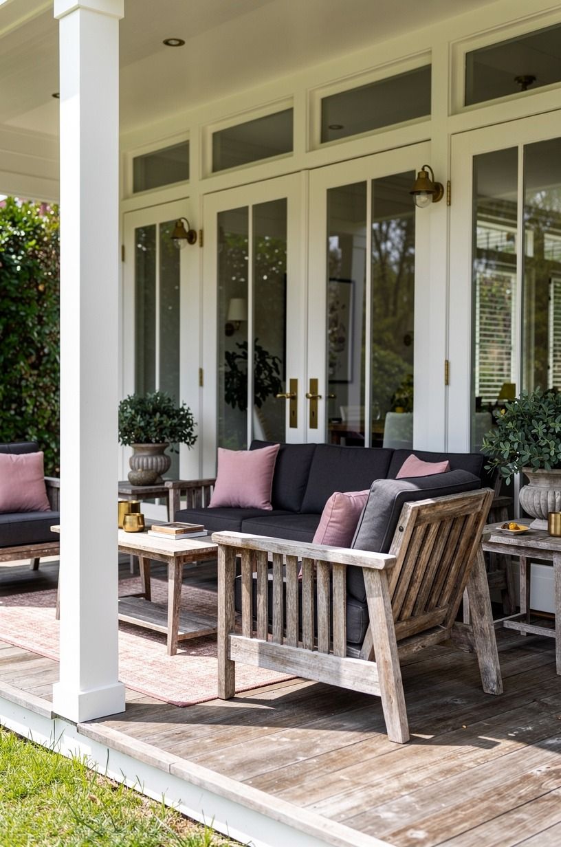 Paint the glass surround in a soft exterior white