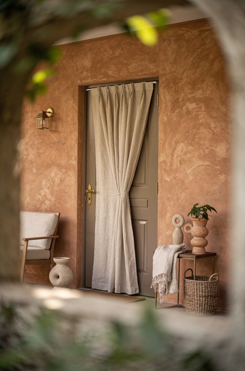 Anchor the Door with One Fabric Panel