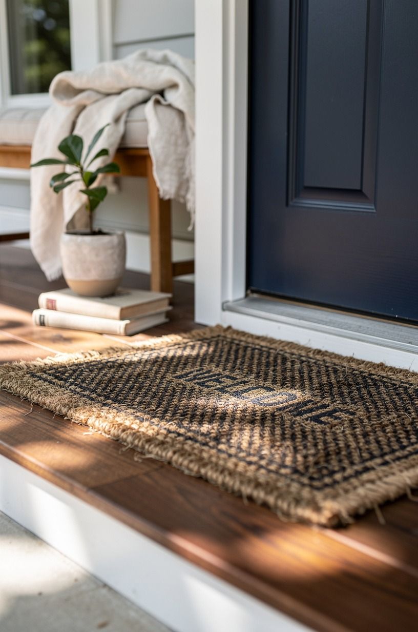 Anchor the Threshold With a Textured Mat