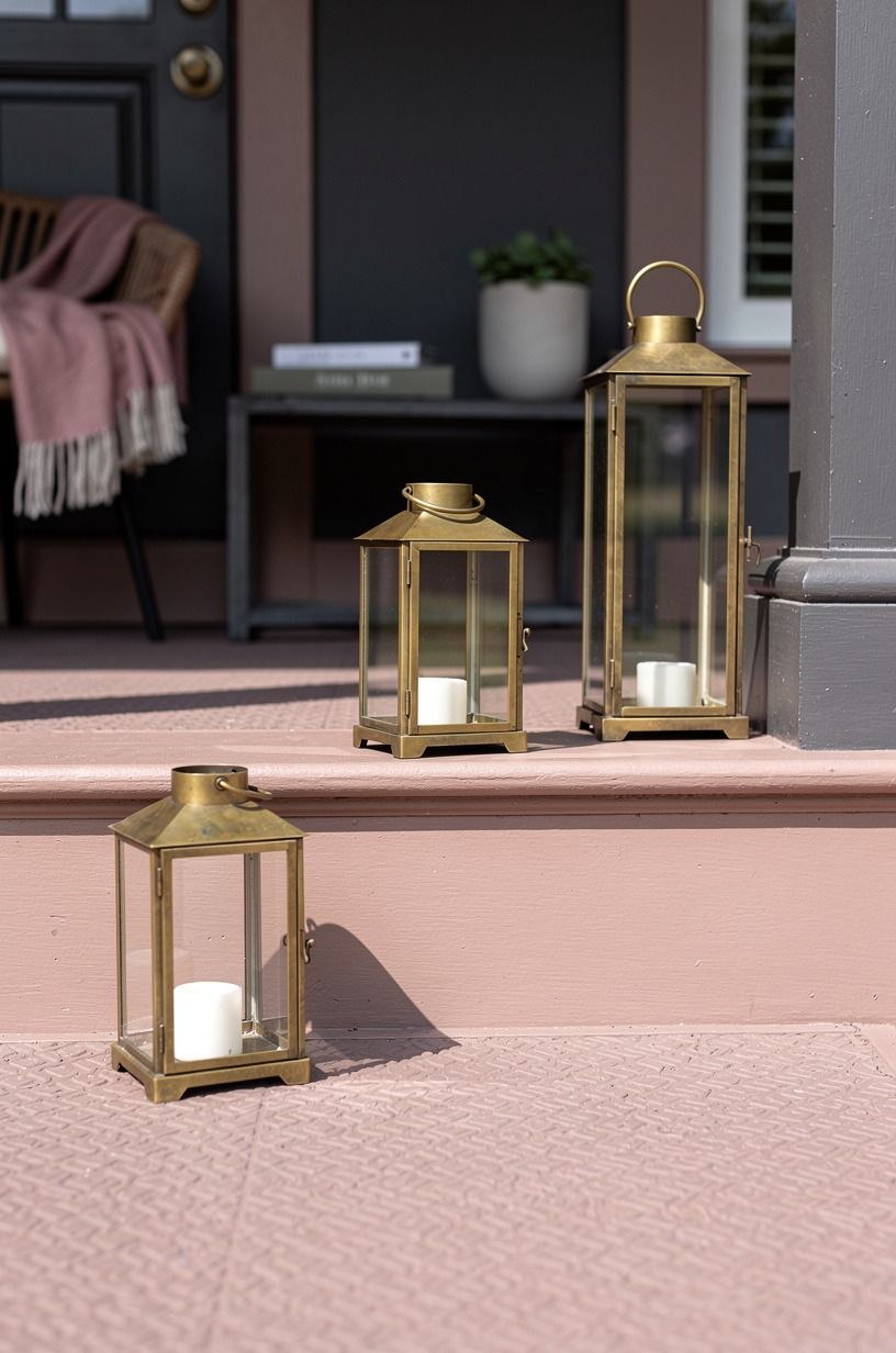 Build a tiny lantern group at three heights