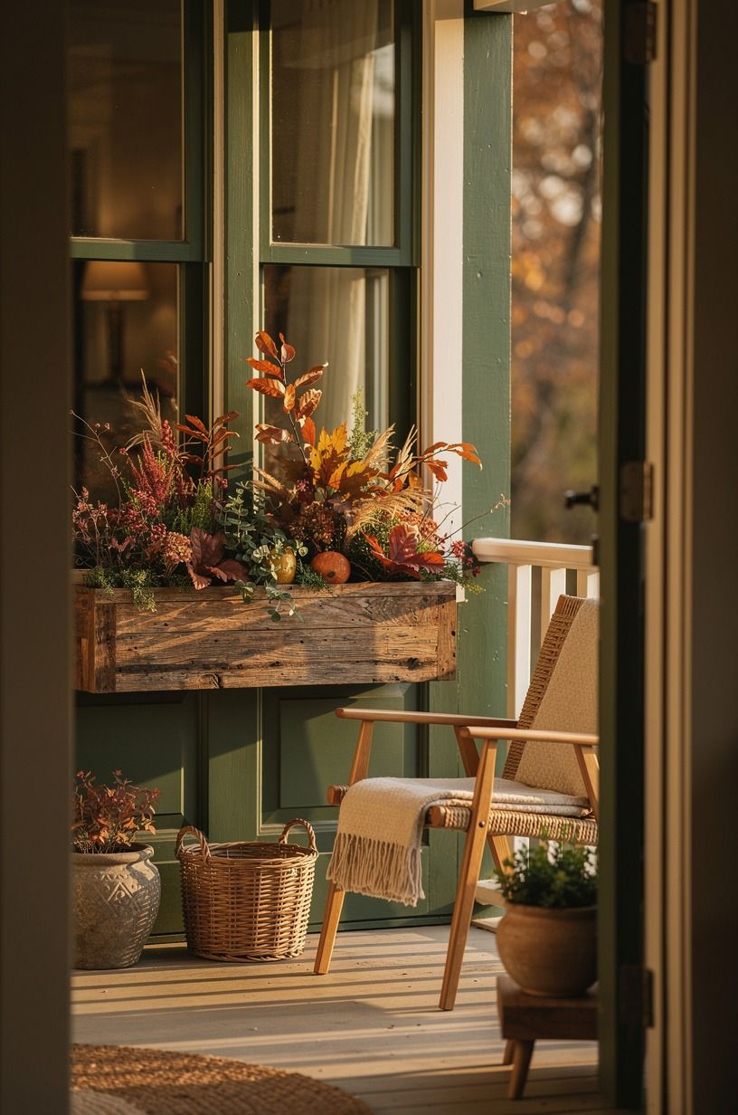 Create a removable autumn window box