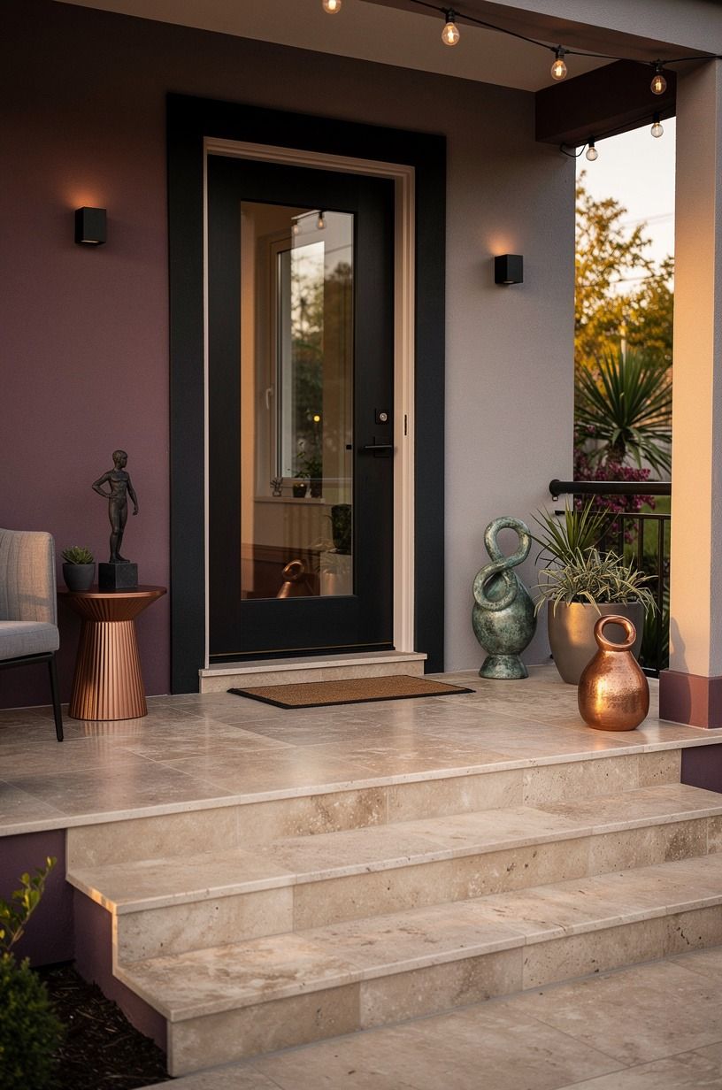 Frame the Door in Black Cardstock