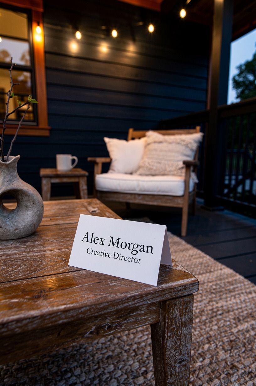 Frame the Name Card So the Room Still Reads as Theirs