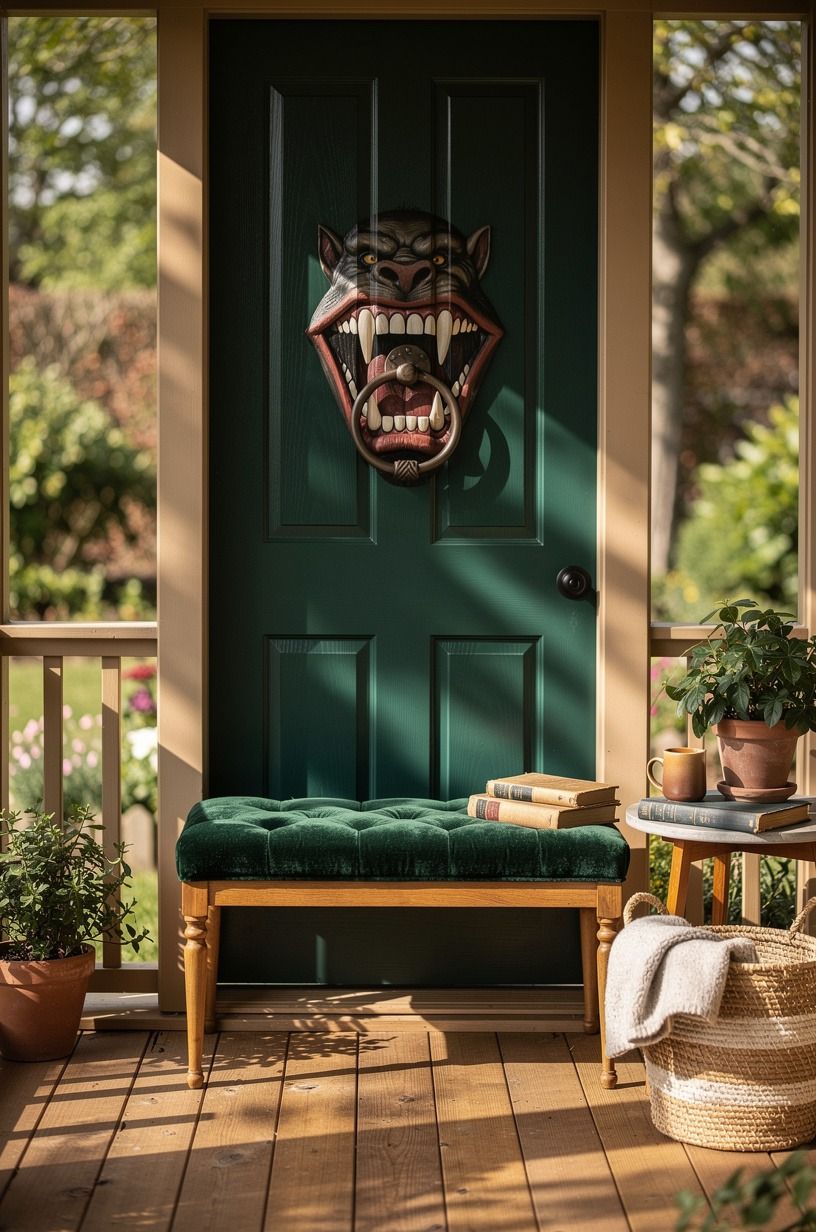 Paint a Monster Mouth Around the Knocker
