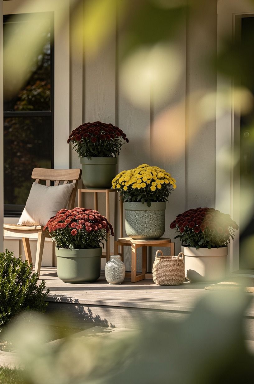Stack mums in the Three-Height Plant Plan