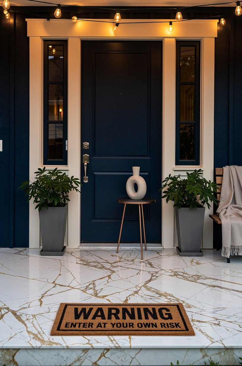 Swap a Welcome Mat for a Warning Underfoot