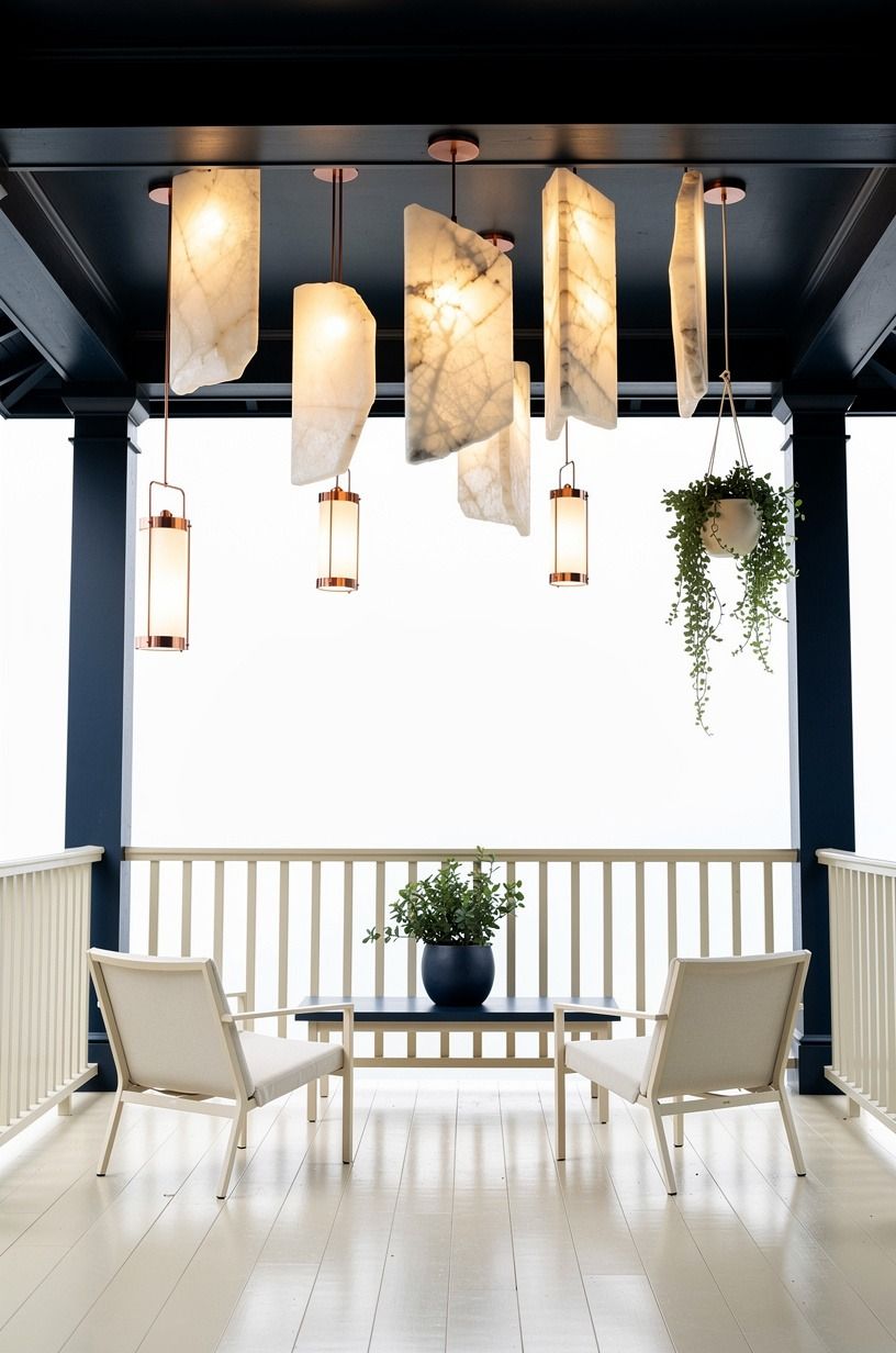 What should you hang when the porch has no wall?