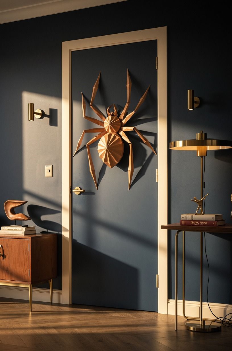Frame a Large Paper Spider Decoration at the 57-Inch Sightline