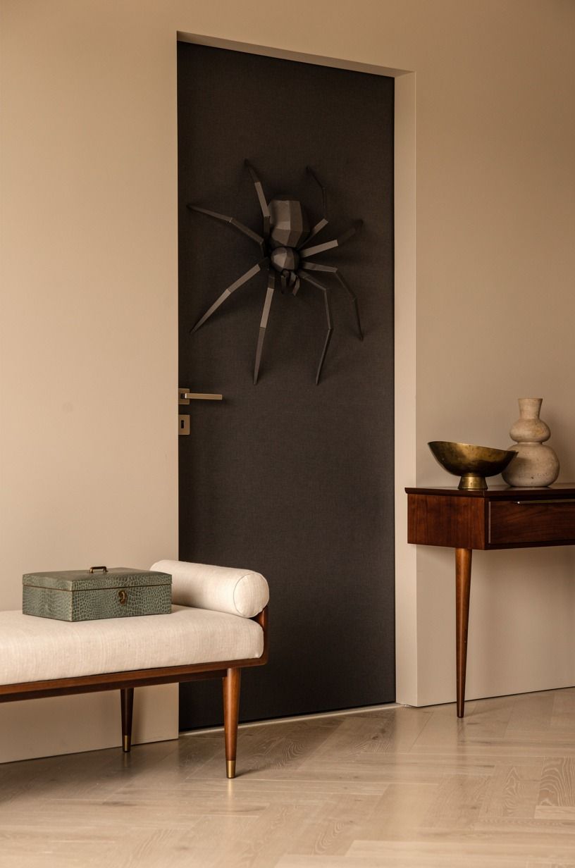 Paint a Halloween Front Door Cover in Warm Charcoal