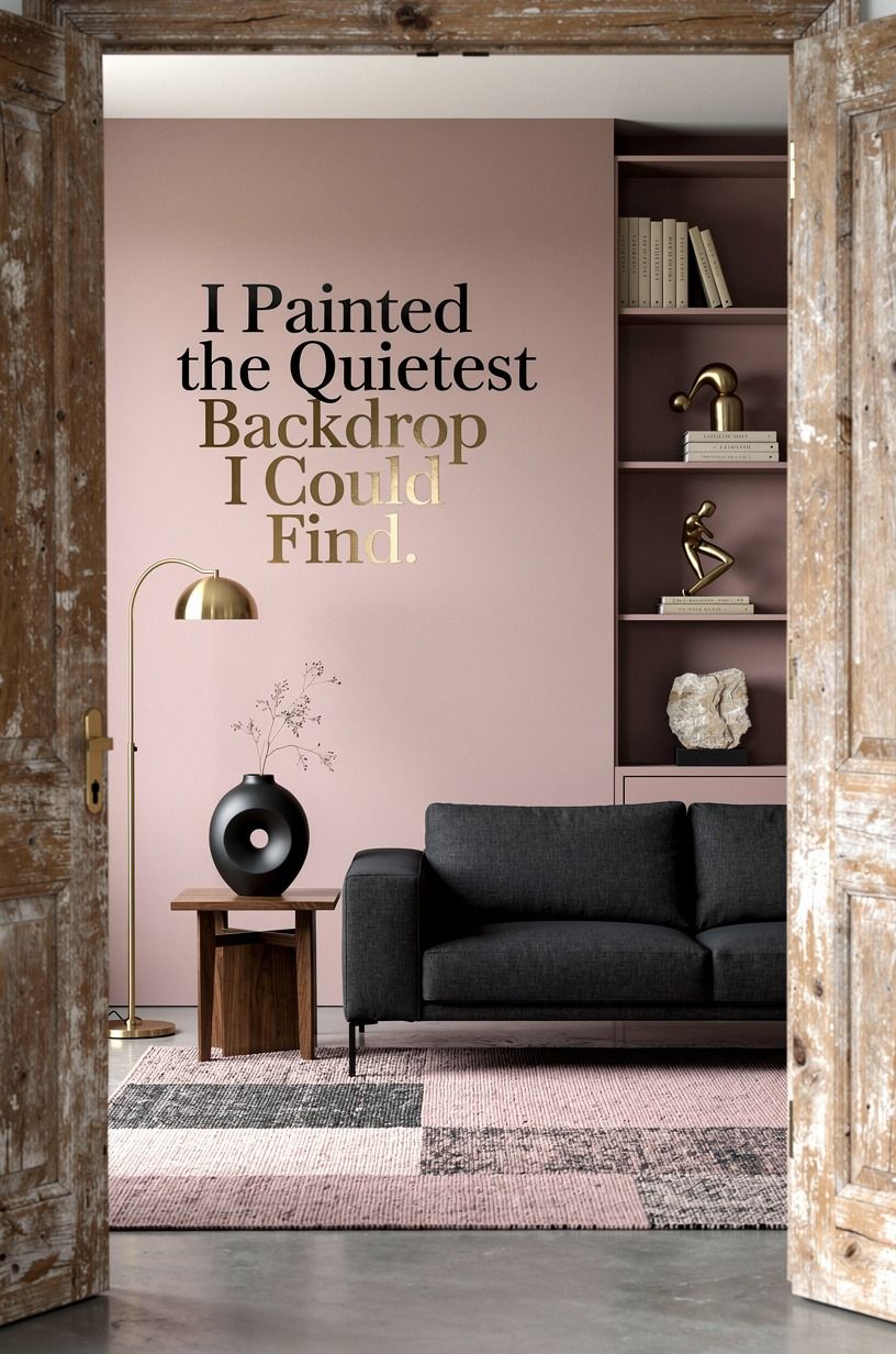 I Painted the Quietest Backdrop I Could Find, dusty rose palette
