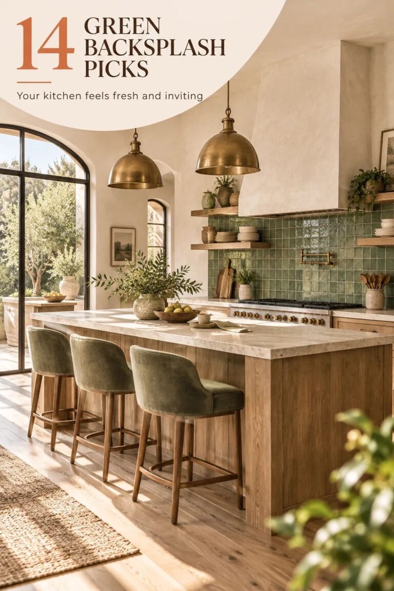 14 Green Backsplash Ideas for a Renter Friendly Kitchen That Look Expensive