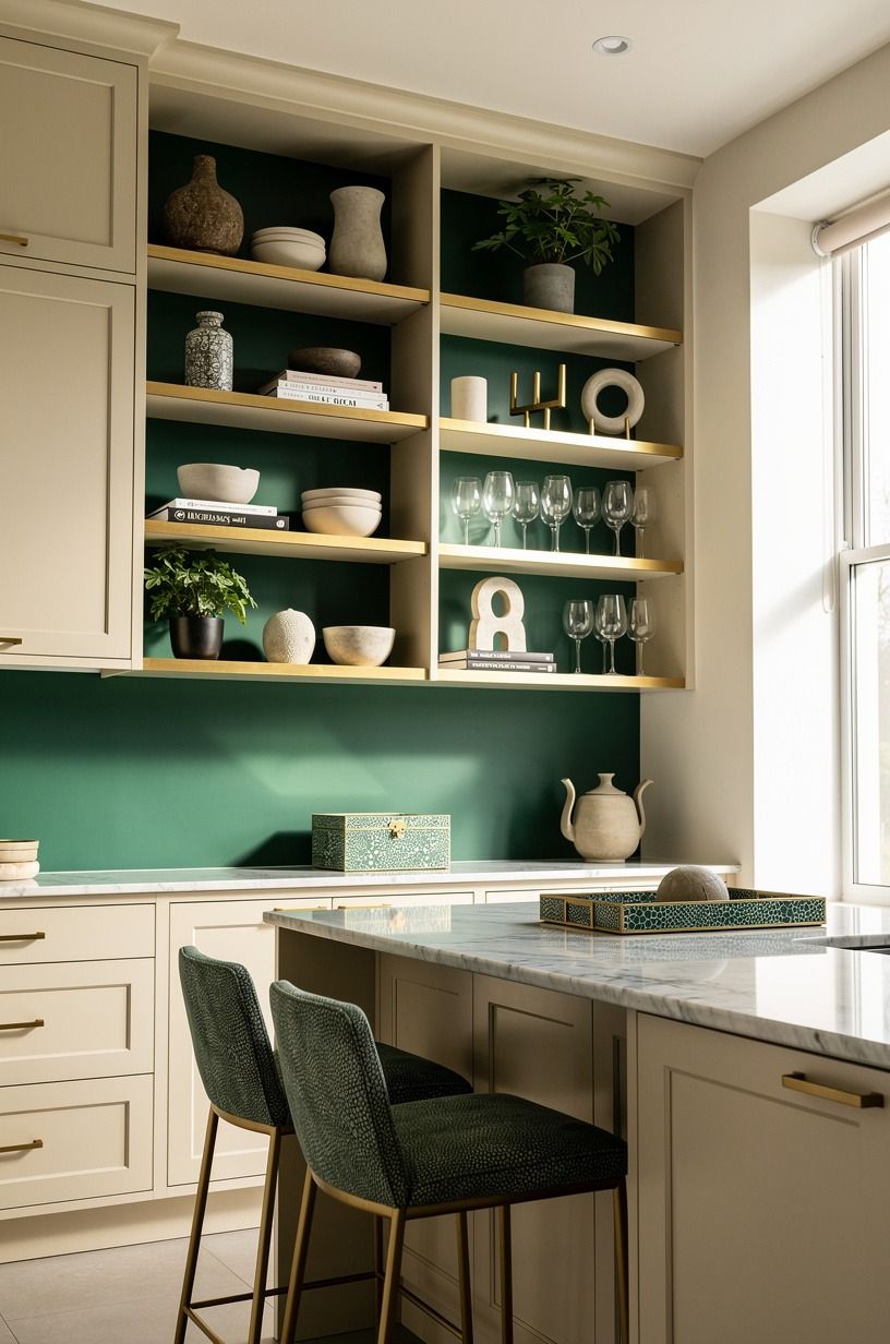 Paint Behind Open Shelves