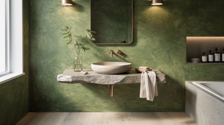 16 Green Limewash Bathroom Ideas for an Earthy, Organic Vibe That Feels Calm