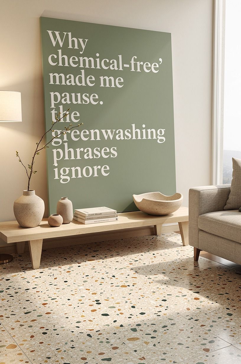 Why “chemical-free” made me pause, sage green palette