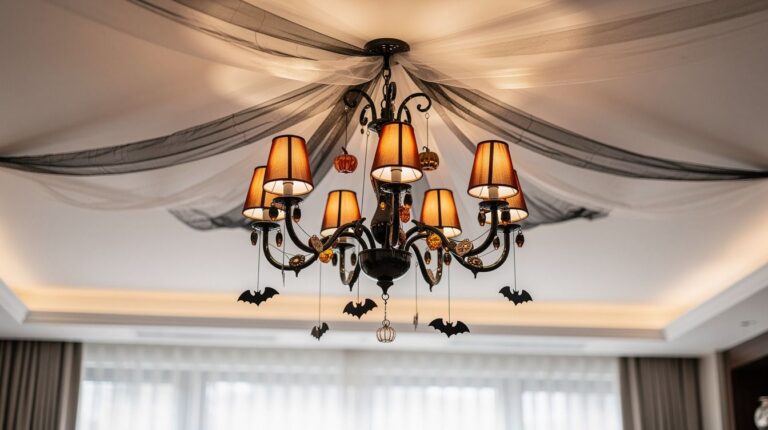 I Tried Halloween Ceiling Decor, Chandeliers, Hanging Bats and the Layer Everyone Forgets