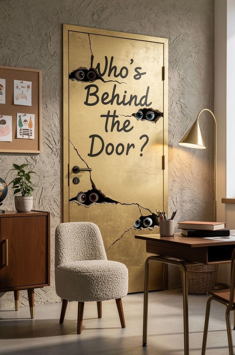 Ask Who’s Behind the Door? With Peekaboo Eyes