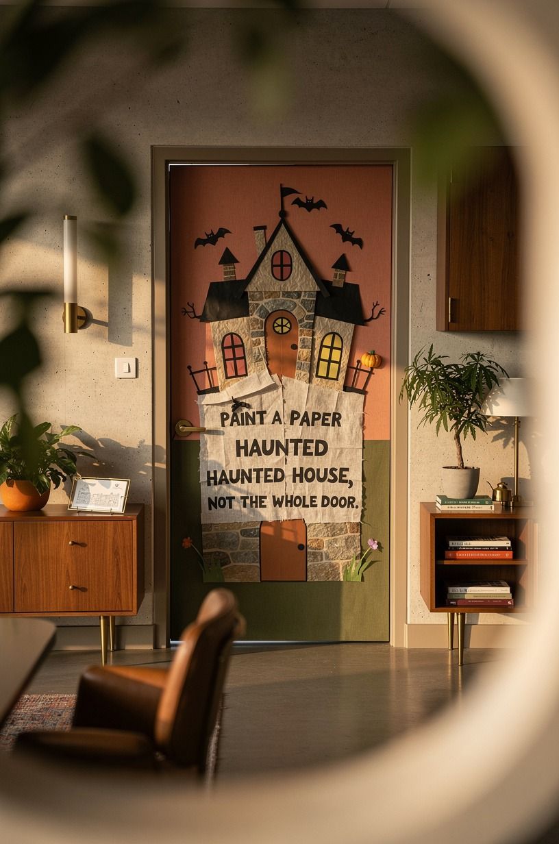Paint a Paper Haunted House, Not the Whole Door